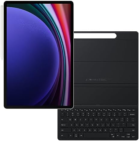 , SAMSUNG Galaxy Tab S9+ 12.4-in Pill &#8211; 256GB, Beige + Keyboard Case Bundle