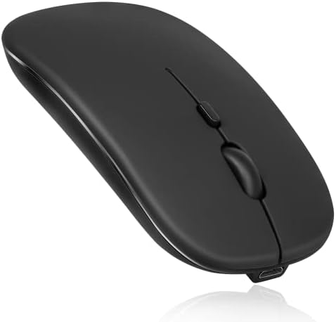 , UrbanX 2.4GHz &#038; Bluetooth Mouse, Rechargeable Wi-fi Mouse for Samsung Galaxy Tab S8+ S8 S7+ S7 FE S6 S5e Bluetooth Wi-fi Mouse for Laptop computer/PC/Mac/iPad professional/Laptop/Pill/Android Onyx Black