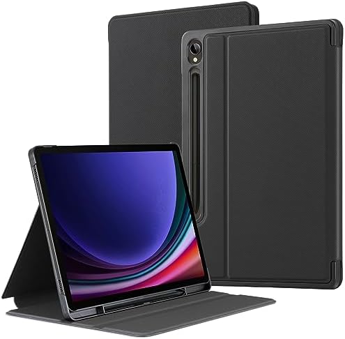 , CoBak Case for Samsung Galaxy Tab S9 11-Inch (2023) with S Pen Holder, Slim，Multi-Viewing Angles, Shockproof Stand Folio Cowl. All New PU Leather-based Sensible Cowl with Auto Sleep Wake Function &#8211; Black