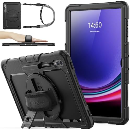 , SEYMAC inventory for Samsung Galaxy Tab S9 Extremely/ S8 Extremely Pill Case 14.6&#8221; with Display screen Protector Pencil Holder [360 Rotating Hand Strap] &#038;Stand, Case for Galaxy Tab S9 Extremely/ S8 Extremely 14.6&#8221;, Black1