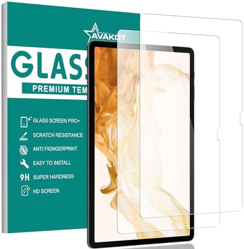 , avakot 2 Pack Display screen Protector for Samsung Galaxy Tab S9 Plus 12.4 Inch 2023 | Samsung Tab S8+ 2022 Contact Delicate Tempered Glass Display screen Protector | Anti-Scratch Tempered Movie for Galaxy Tab S7+