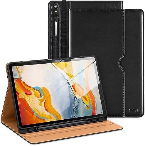 , DTTO for Samsung Galaxy Tab S9 11 inch Case 2023 Launch [SM-X710/X716B/X718U], Premium Leather-based Enterprise Folio Stand Cowl with S-Pen Holder, Auto Sleep/Wake for Galaxy Tab S9 11&#8243; Pill, Black