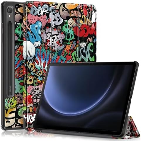 , Gylint Case for Samsung Galaxy Tab S9 FE / S9 2023 11 inch, Folding Folio Extremely-Skinny PU Leather-based Stand Case Cowl for Galaxy Tab S9 FE SM-X510 / SM-X516B / S9 SM-X710 / SM-X716B Graffiti