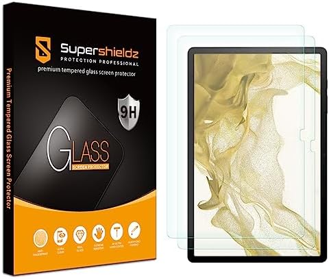 , Supershieldz (2 Pack) Designed for Samsung Galaxy Tab S9 Plus (12.4 inch) / Tab S9 FE Plus (12.4 inch) Display screen Protector, (Tempered Glass) Anti Scratch, Bubble Free