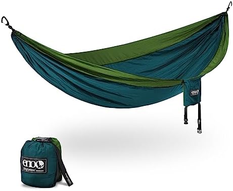 , ENO SingleNest Hammock &#8211; Lightweight &#038; Portable Single Hammock &#8211; 1 Person Portable Hammock &#8211; for Camping, Hiking, Backpacking, Travel, a Festival, or The Beach &#8211; Grey/Chartreuse