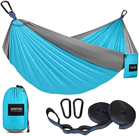 , Kootek Camping Hammock Double &#038; Single Portable Hammocks Camping Accessories for Outdoor, Indoor, Backpacking, Travel, Beach, Backyard, Patio, Hiking